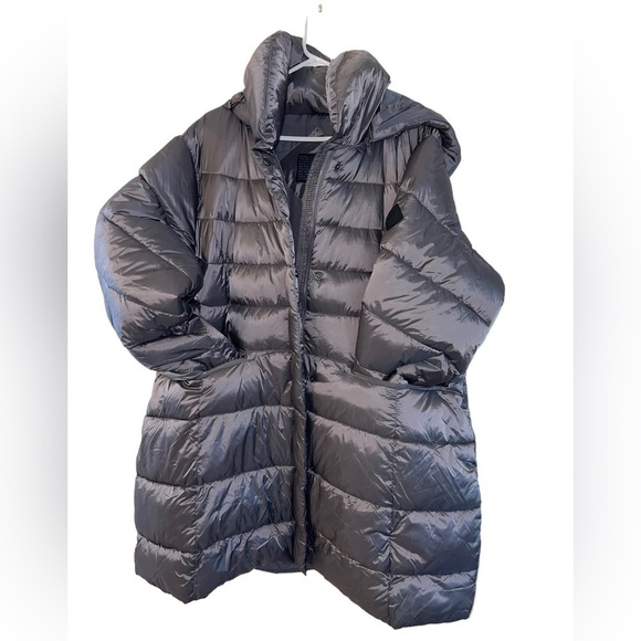 NEW- Steve Madden Plus Size, long puffer jacket / parka detachable hood. Size 3X - Picture 5 of 11